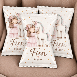 Chips zakjes unicorn  met naam