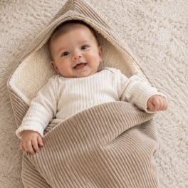 Wikkeldoek taupe teddy